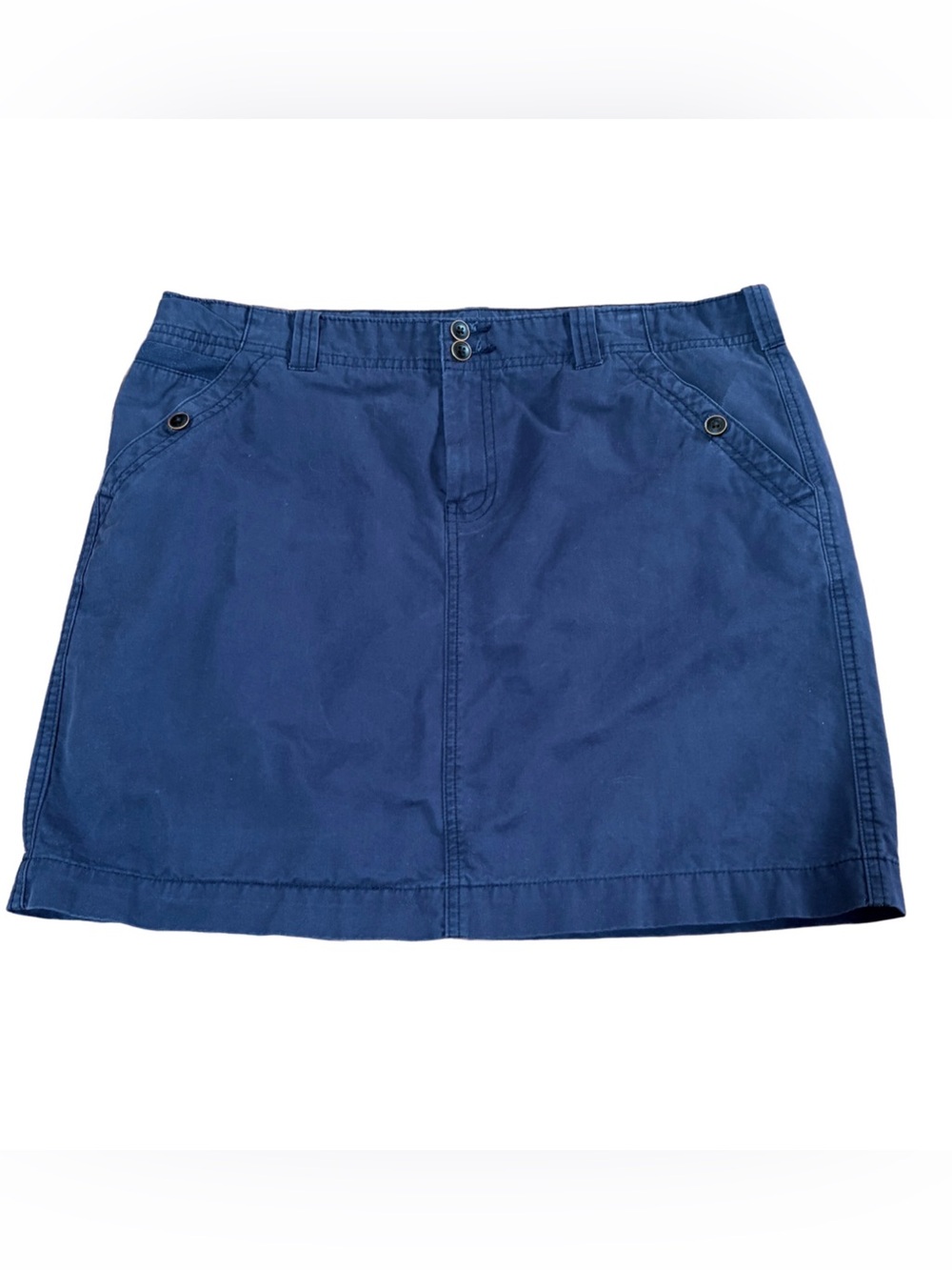 Tommy Hilfiger Navy Cotton Mini Skirt Preppy Utility Golfcore Size 14